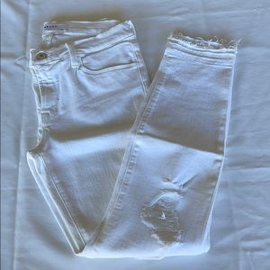 J Brand white cropped jeans